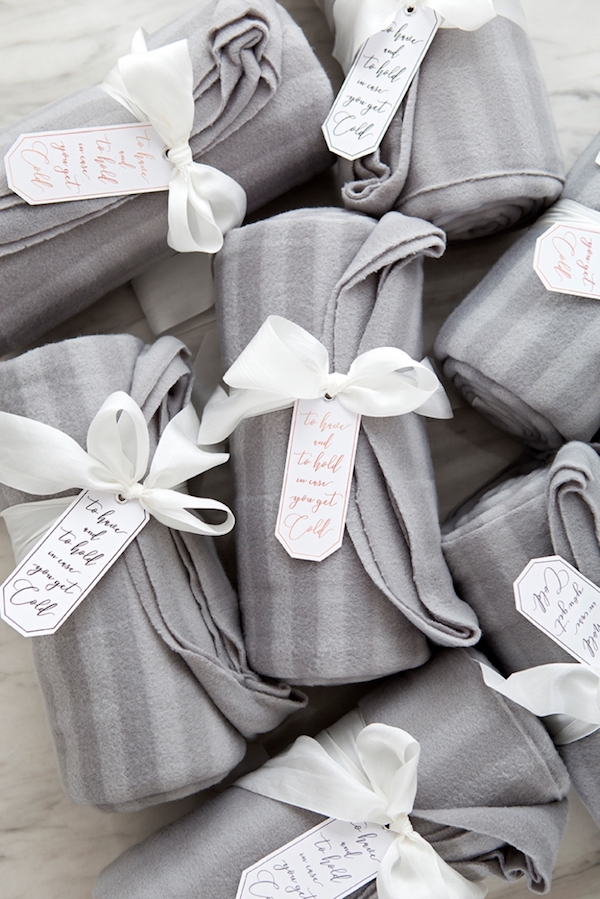 mantas para boda de invierno