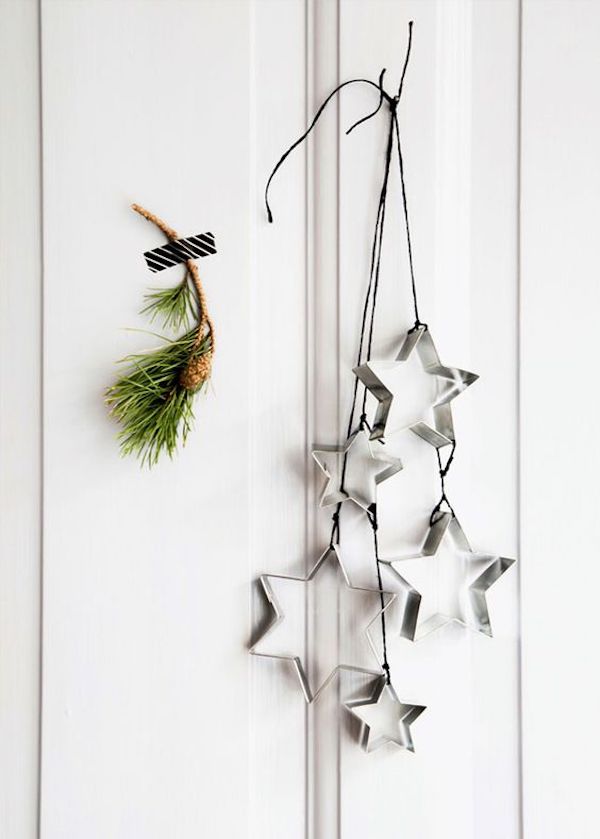 decoración navideña con cortadores de galletas