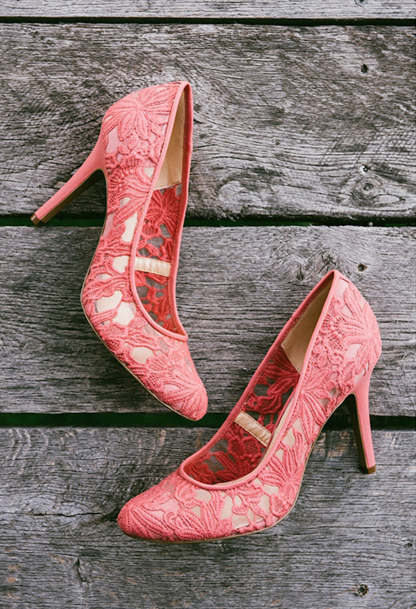 zapatos de boda coral
