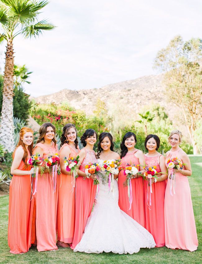 damas de honor de coral