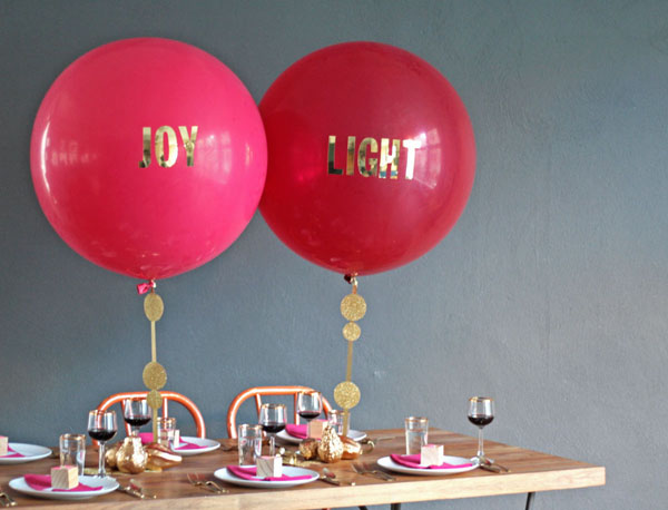 Globos de centro de mesa de bricolaje