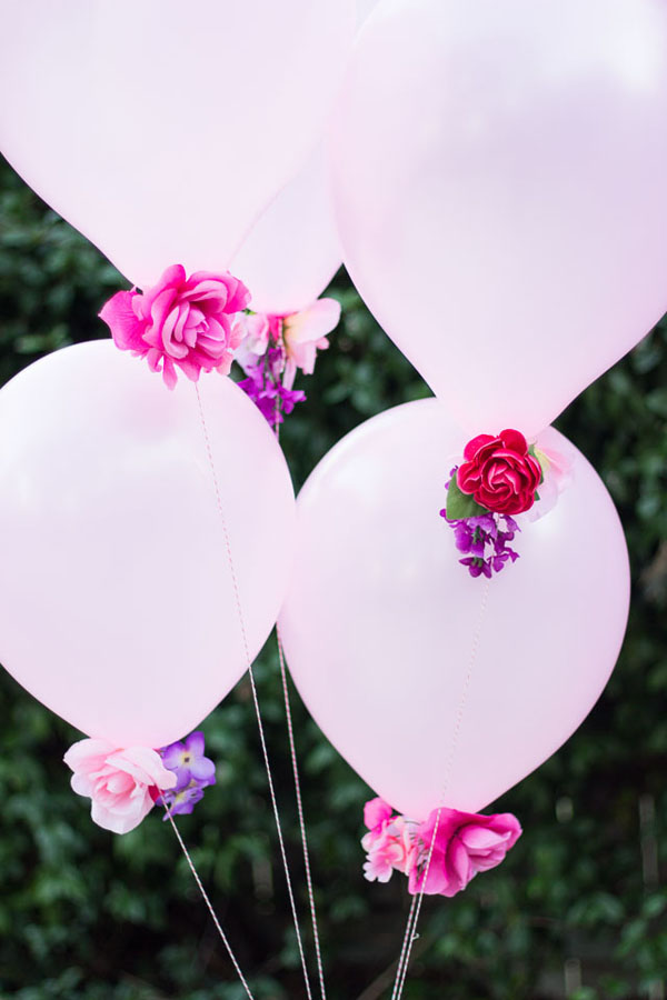 Globos florales de bricolaje