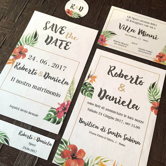 invitaciones de boda tropical