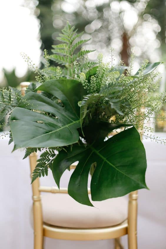 decoración de la silla de la boda