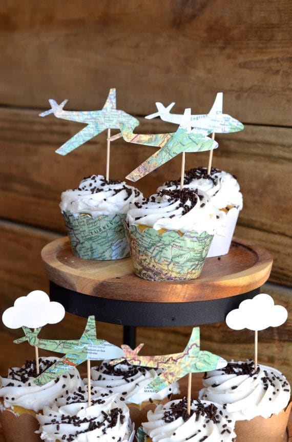 boda temática viajes . postres boda