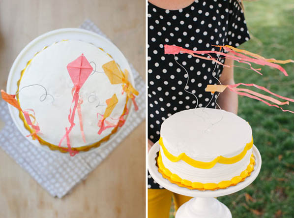 topper de la torta de cometas