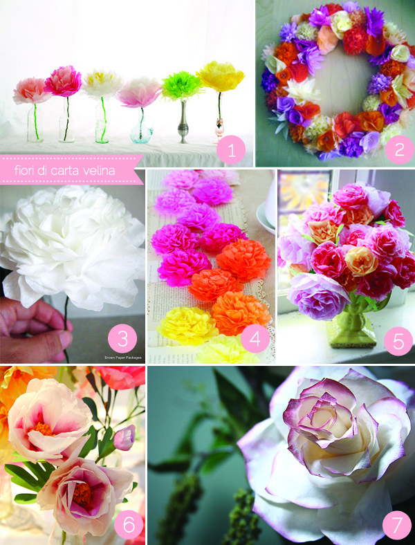 flores de papel de seda