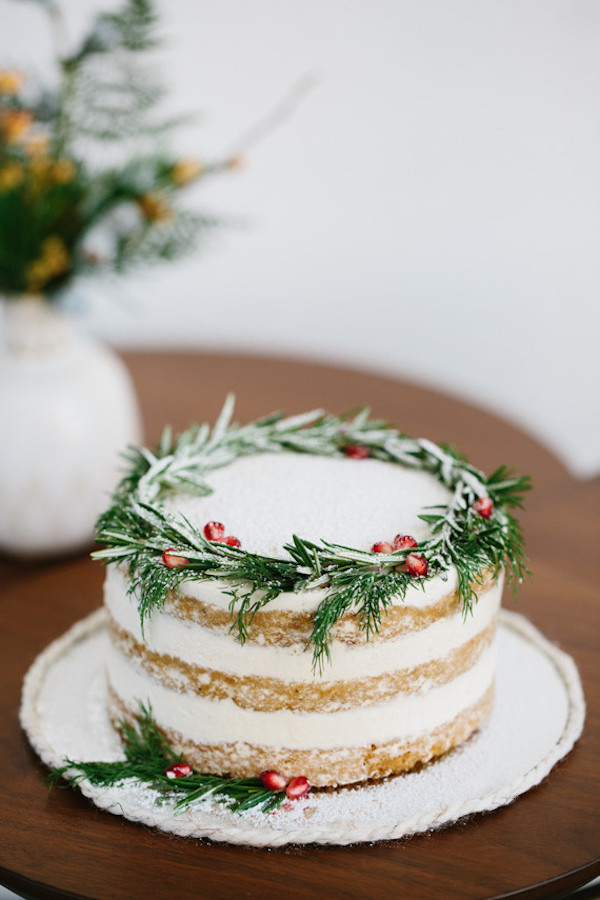 pastel de bodas en navidad