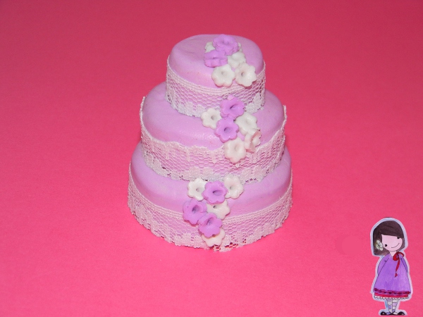 tutorial mini pastel de bodas fimo favor marcador de posición