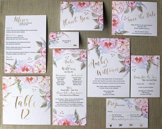 invitaciones de acuarela