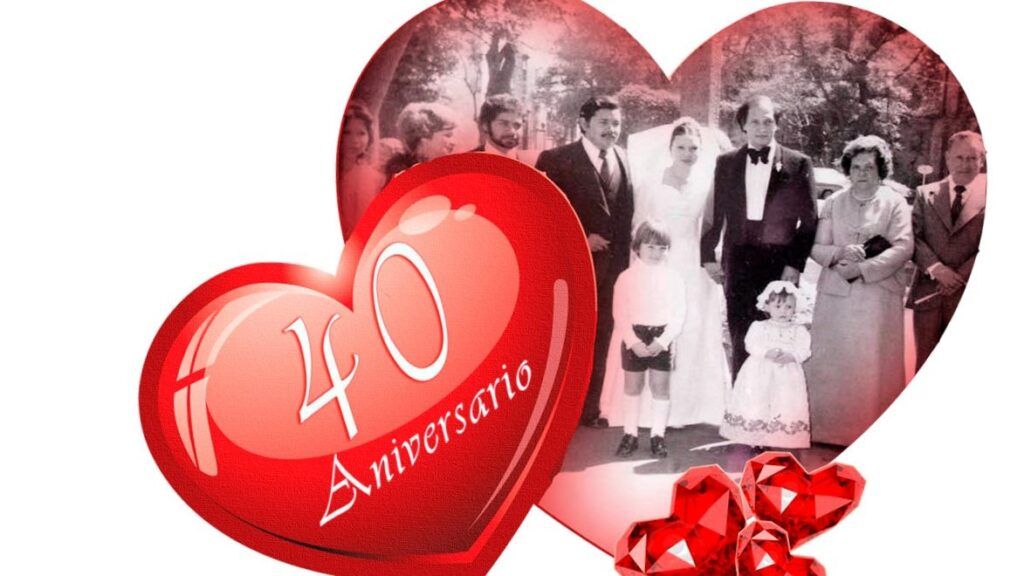 las bodas de rubi. 40 años de casados