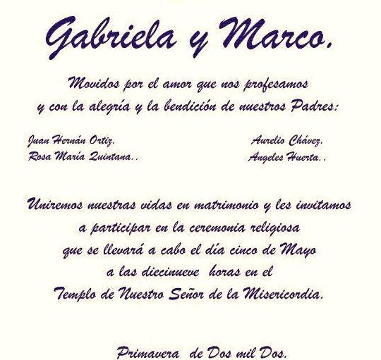 texto invitaciones de boda