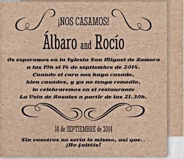 texto invitaciones de boda elegantes