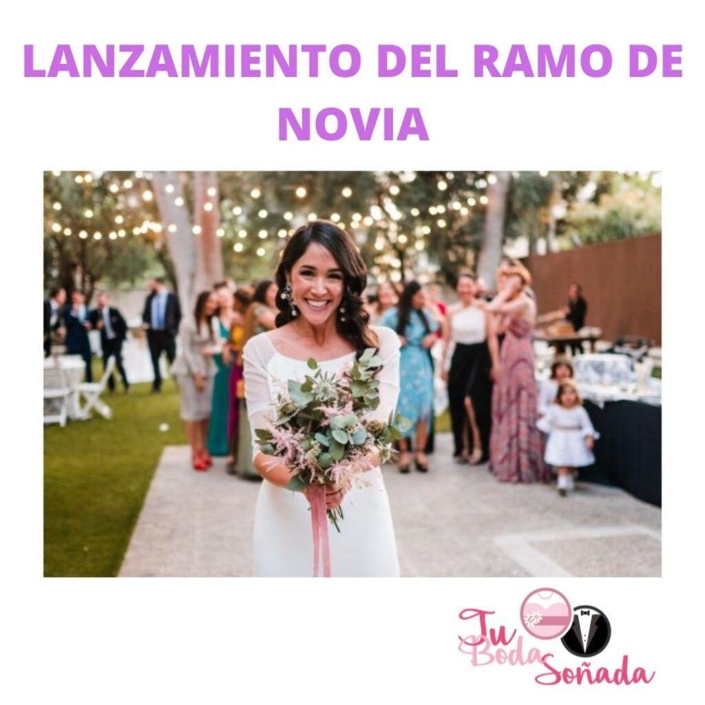 el lanzamiento del ramo de novia