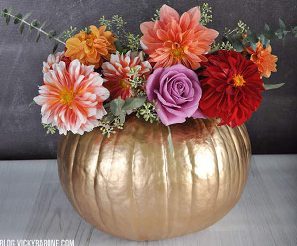 centro de mesa de calabaza de bricolaje