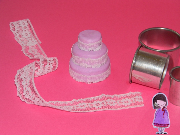 tutorial mini pastel de bodas marcador de posición de favor de fimo