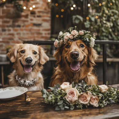 Mascotas en la ceremonia de boda