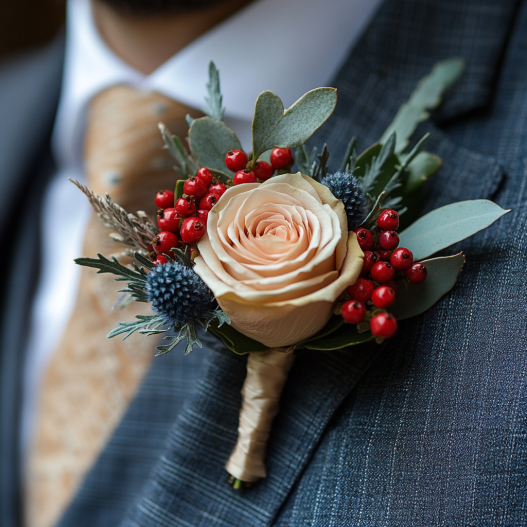 boutonniere o prendido de novio